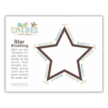Coping Skills For Kids Star Deep Breathing Poster, 11in x 17in OPST11